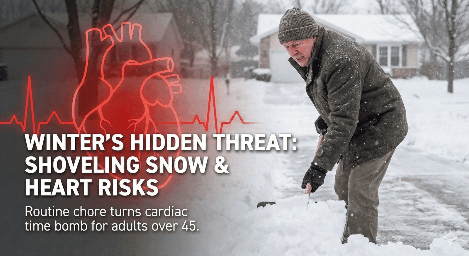 Shoveling Snow Heart Risks: Age 45+ Alert